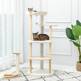 Katzenturm mit 5 Etagen in modernem Design - 54 originelle Geschenke für Katzenfreunde (und ihre Katzen)