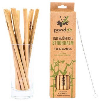 Nachhaltige Strohhalme aus 100 Bambus inkl  - 