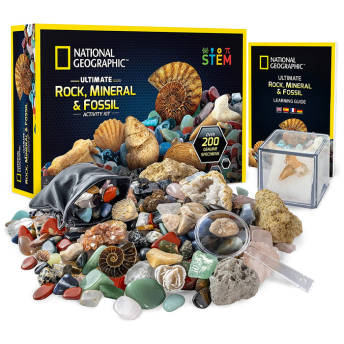 200tlg National Geographic Steine und FossilienSet - 91 Geschenke für 9 bis 10 Jahre alte Jungen