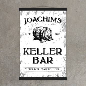 Personalisiertes Bar Poster mit magnetischen Posterleisten - Besondere Geschenke für Biertrinker