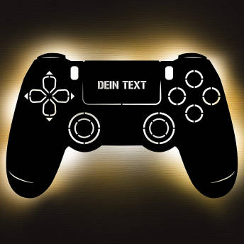 Personalisierte Game Controller Lampe aus Holz - 