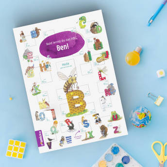 Personalisierter ABC Countdown SchulstartKalender - 92 Geschenke für 5 bis 6 Jahre alte Mädchen