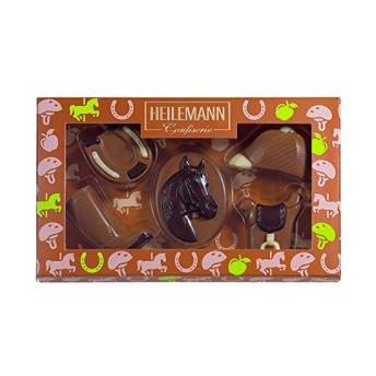 Edelvollmilch Schokolade Pferde in Geschenkverpackung - 