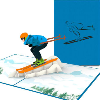 PopUp Karte Skifahrer ideal als Gutschein fr einen  - 41 coole Geschenkideen für Skifahrer