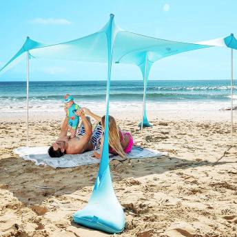 Pop Up Strandzelt mit UPF50 Sonnenschutz - Coole Accessoires für Strand und Pool