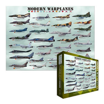 1000 tlg Puzzle Modern Warplanes - 