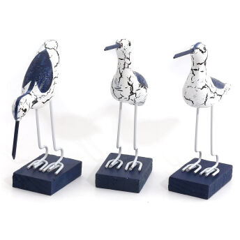 Reiher Dekofiguren aus Holz 3 tlg Set - 32 originelle Geschenkideen für Bird Watcher und Vogelfreunde