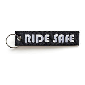 Motorrad Schlsselanhnger aus Stoff Ride Safe - 47 Geschenke für Motorradfahrer