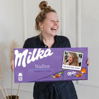 XXL Milka Schokolade mit Foto Name - 87 Geschenke für Frauen, die schon alles haben