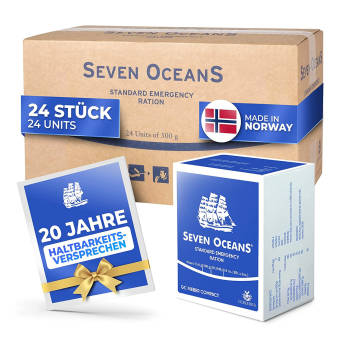 SEVEN OCEANS XXLNotfallnahrung mit maximaler Haltbarkeit - 44 originelle Geschenke für Wanderer und Naturfreunde