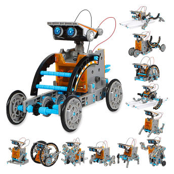Solar Roboter Bauset fr 12 Modelle - 44 coole Geschenkideen für große und kleine Roboter Fans