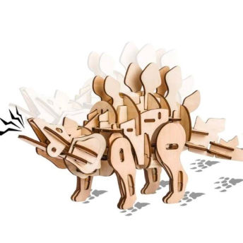 Stegosaurus 3DBausatz mit elektrischem Antrieb und  - 62 einzigartige Geschenke aus Holz