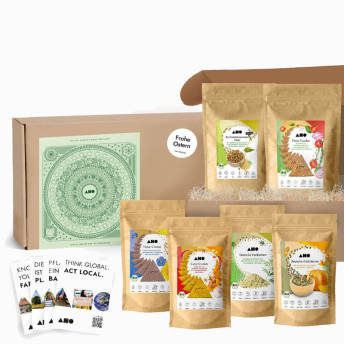 Geschenkbox mit Superfood Crackern aus Urdinkelsprossen - 