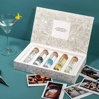 Tastillery Gin Tasting Probierset Gin Weltreise - 37 exquisite Geschenke für Gin-Liebhaber