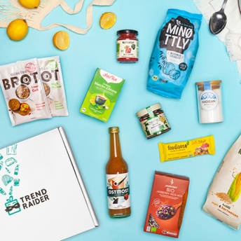 TrendRaider FoodBox mit leckeren und nachhaltigen Food  - Kulinarische Köstlichkeiten: 24 exquisite und leckere Geschenke für Gourmets