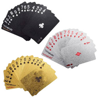 3 Decks wasserfeste Poker Spielkarten - 31 Poker Geschenke für leidenschaftliche Pokerspieler