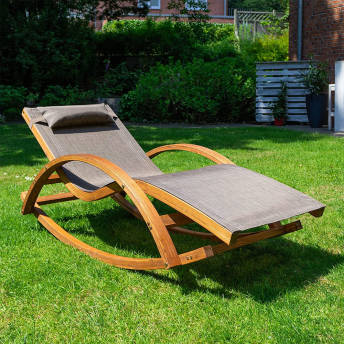 Wetterfester Schaukelstuhl zum Relaxen - Einzigartige Geschenke aus Holz