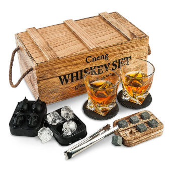 Whisky Steine Geschenkset mit Glsern - 57 originelle Whiskey Geschenke