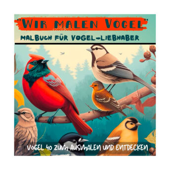 Wir malen Vgel Ausmalbuch fr VogelLiebhaber - 32 originelle Geschenkideen für Bird Watcher und Vogelfreunde