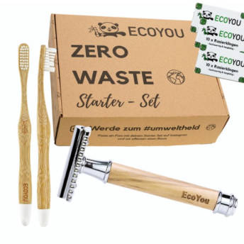 Zero Waste Starter Set mit Rasierhobel Rasierklingen und  - 104 originelle Geschenke für Männer, die schon alles haben