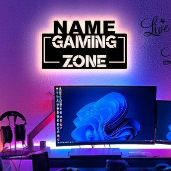 Personalisierte Gaming Zone Wandlampe - Level Up: 72 coole Geschenkideen für echte Gamer