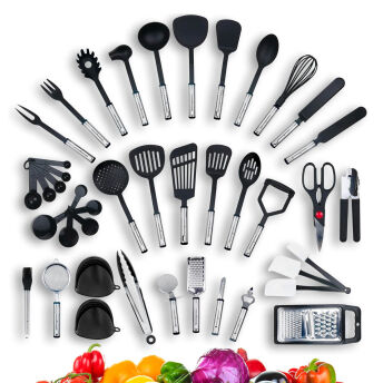 42teiliges Kchenhelfer Set aus Edelstahl und Nylon - Für die Liebe zum Kochen: 36 praktische Geschenkideen für Küchengötter