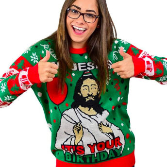 Ugly Christmas Sweater Go Jesus Its Your Birthday - 28 hässliche Weihnachtspullover für die ganze Familie