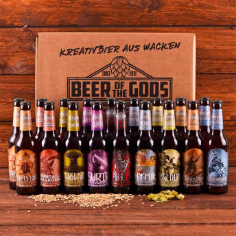 WACKEN BRAUEREI Craft Beer Box mit 20 Flaschen und mind 5  - 63 besondere Geschenke für Biertrinker