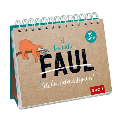 PostkartenAufsteller Ich bin nicht faul Ich bin  - Leben in Slow-Motion: 29 coole Faultier Geschenke