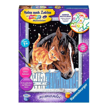 Ravensburger Malen nach Zahlen Set Fohlen mit Ktzchen - 83 Geschenke für 7 bis 8 Jahre alte Jungen