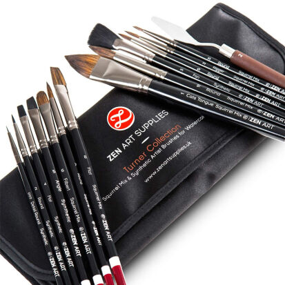 14 tlg ZenART Professional Aquarellpinselset - 51 Geschenke für besonders kreative Kinder jeden Alters