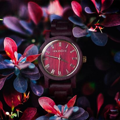 Handgefertigte Damen Armbanduhren aus Holz - 47 nachhaltige Geschenke für besonders umweltbewußte Menschen