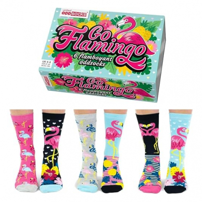 6 coole Flamingo Socken fr Damen von United Oddsocks - 