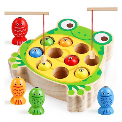 Magnetisches Angelspiel aus Holz - 