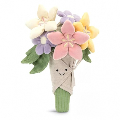 Niedliches BlumenBouquet mit Lachgesicht aus Plsch - 