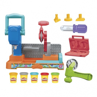 PlayDoh Werkbank Spielset mit 5 Knetdosen - 93 Geschenke für 5 bis 6 Jahre alte Jungen