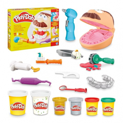 PlayDoh Zahnarzt Dr Wackelzahn BastelSet mit 8 Bechern  - 93 Geschenke für 5 bis 6 Jahre alte Jungen