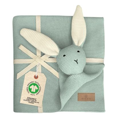 2in1 Babydecke Schmusehase aus BioBaumwolle - 