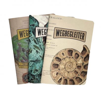 3tlg NotizheftSet im Taschenformat British Mineralogy  - 