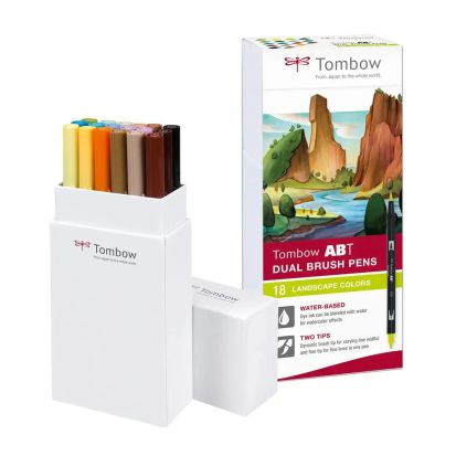 Tombow ABT Dual Brush Pens mit flexibler Pinselspitze und  - 