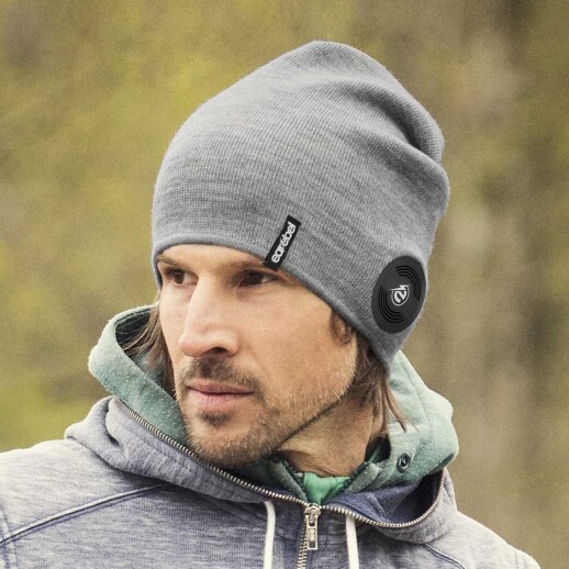 Earebel Beanie mit integrierten Kopfhörern und Mikrofon zum Telefonieren