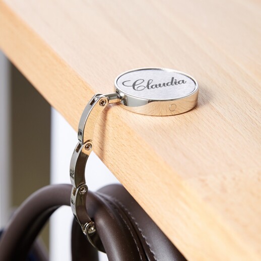 Handtaschenhalter mit personalisierter Gravur