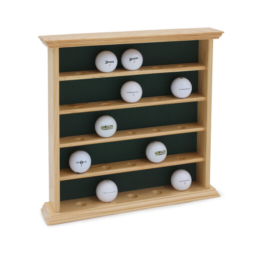 Holzregal für Golfbälle