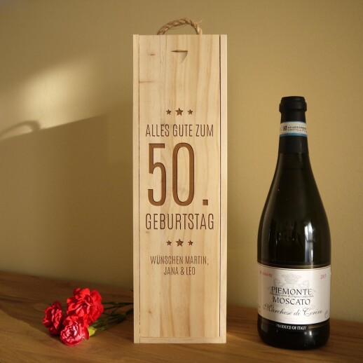 Personalisierte Weinkiste zum Geburtstag