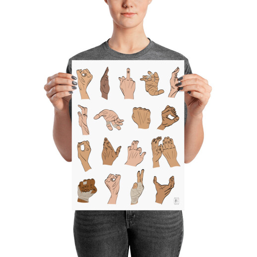 Poster mit Kletter Griffen