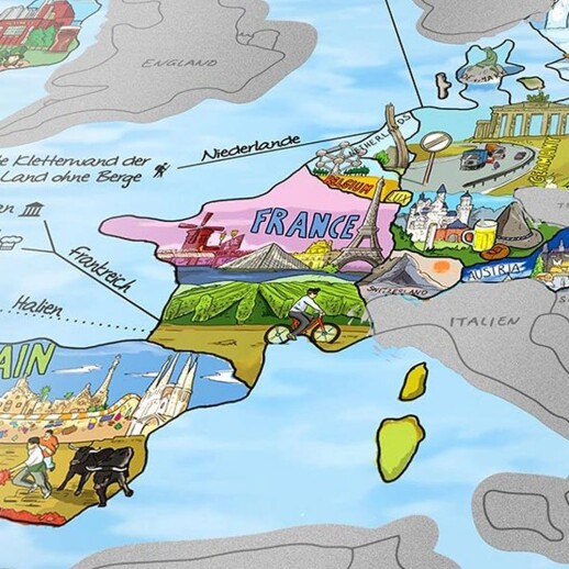 ScratchMap Weltkarte für Weltenbummler und 