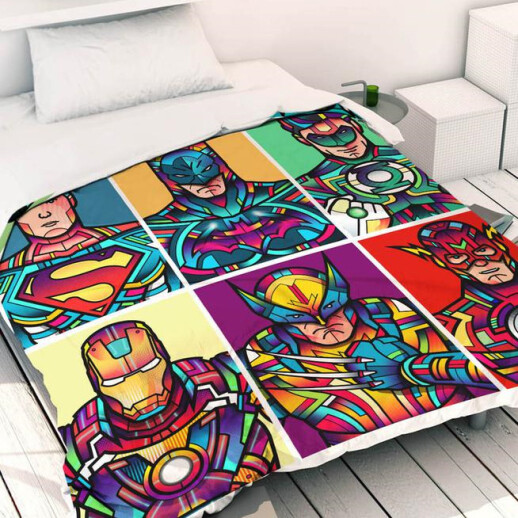 Superhelden Bettwäsche im Pop Art Stil