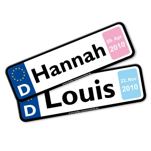 Einzigartiges Baby-Namensschild