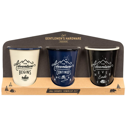 Gentlemens Hardware Emaille Trinkbecher (3er Set)