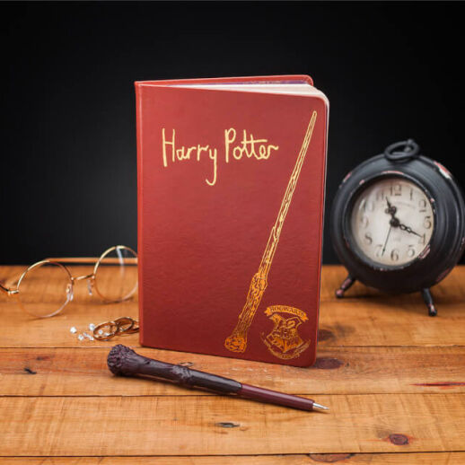 Harry Potter Notizbuch und Zauberstab Stift